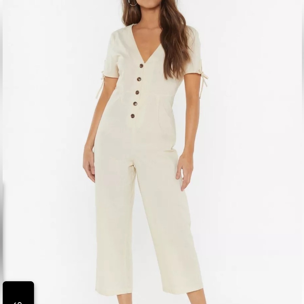 🌼Nasty Gal linen jumpsuit - Picture 1 of 7